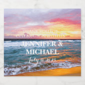 Elegant Sunset Beach Tropische Zomer Elegant Likeurfles Etiket (Enkel label)