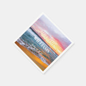 Elegant Sunset Beach Tropische Zomer Elegant Servet (Hoek)