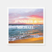 Elegant Sunset Beach Tropische Zomer Elegant Servet (Voorkant)