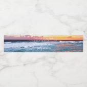 Elegant Sunset Beach Tropische Zomer Elegant Waterfles Etiket (Enkel label)