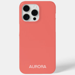 Elegant Sunset Coral gepersonaliseerde naam - iPhone 15 Pro Max Hoesje