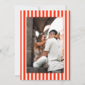 Elegant Sunset Orange Stripe Italian Wedding Save The Date (Achterkant)