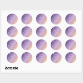 Elegant Sunset Scattered Stars Bedankt Ronde Sticker (Vel)