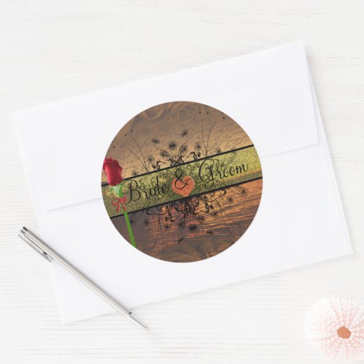 Elegant Sunset Wedding Stickers (Envelop)