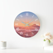Elegant Sunshine Mountains | Wandklok (Huis)