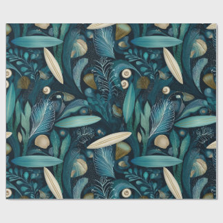 Elegant Surfplank en Kelp Strand Inpakpapier