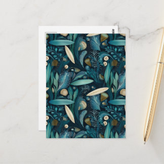 Elegant Surfplank en Kelp Strand Inpakpapier Briefkaart