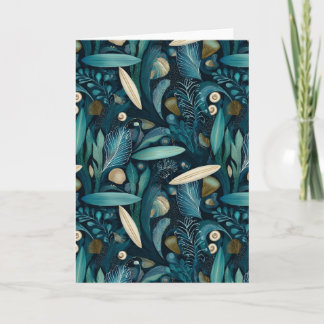 Elegant Surfplank en Kelp Strand Inpakpapier Kaart