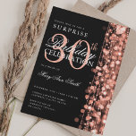 Elegant Surprise 30th Birthday Sparkles Roos Gold Kaart<br><div class="desc">Elegante 30e Verjaardagsfeestje Sparkles uitnodigingsuitnodiging sjabloon. Met Roos Gold verlichting,  string en sparkles. Geweldig voor 30e,  40e,  50e,  60e en 70e verjaardag en meer!</div>