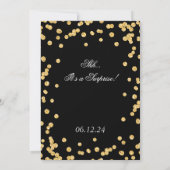 Elegant SURPRISE 50th Birthday Goud Zwart Kaart (Achterkant)