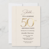 Elegant Surprise 50th Birthday Kaart (Voorkant)