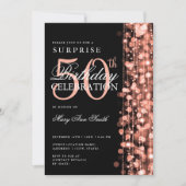 Elegant Surprise 50th Birthday Sparkles Roos Gold Kaart (Voorkant)