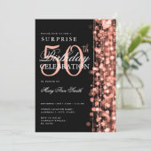 Elegant Surprise 50th Birthday Sparkles Roos Gold Kaart (Staand voorkant)