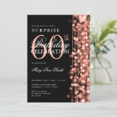 Elegant Surprise 60th Birthday Sparkles Roos Gold Kaart (Staand voorkant)