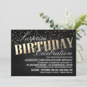 Elegant Surprise Birthday Party Kaart (Staand voorkant)