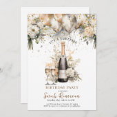 Elegant Surprise Birthday Party Kaart (Voorkant / Achterkant)