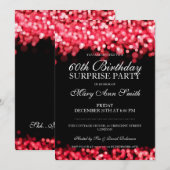Elegant Surprise Birthday Party Red Lights Kaart (Voorkant / Achterkant)
