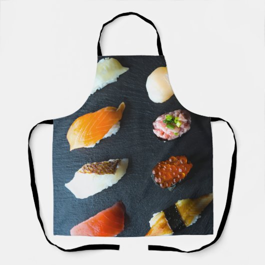 Elegant Sushi Apron - Japanese Minimalist Style Schort (Voorkant)
