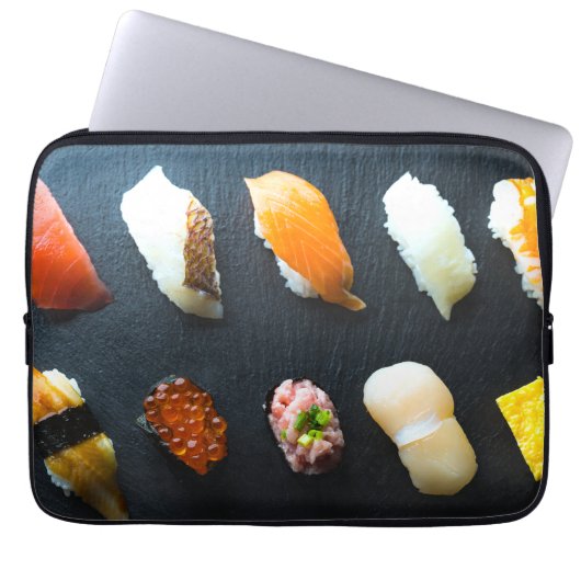 Elegant Sushi Nigiri Collection Laptop Sleeve (Voorkant)