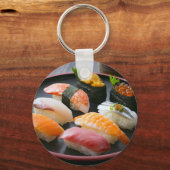 Elegant Sushi Platter Keychain – SUSHIMI Style (Achterkant)