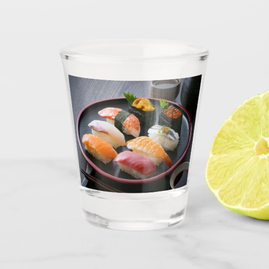 Elegant Sushi Platter Wine Glass - Japanese Style Shot Glas (Voorkant)