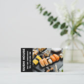 Elegant Sushi Restaurant Custom Visitekaartje (Staand voorkant)
