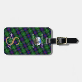 Elegant Sutherland Clan Gold Monogram Script Name Bagagelabel