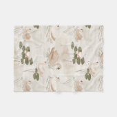 Elegant-swaanpatroon Fleece Deken (Voorkant (Horizontaal))