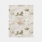 Elegant-swaanpatroon Fleece Deken (Voorkant)