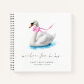 Elegant Swan Baby shower gastenboek Notitieboek (Voorkant)