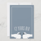 Elegant Swan, Birthday Kaart (Achterkant)