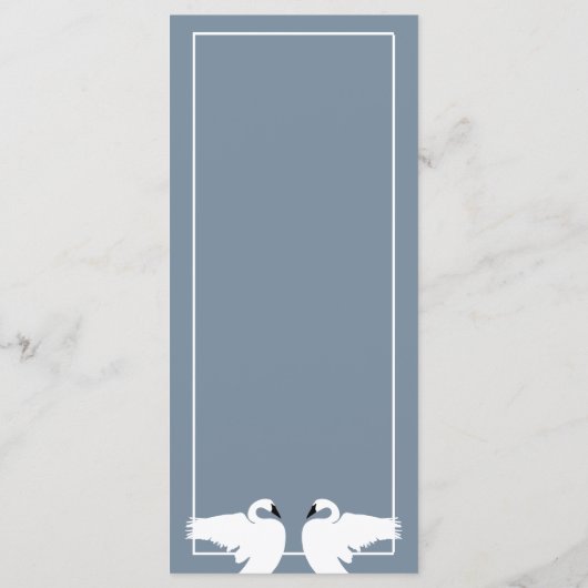 Elegant Swan, Birthday Menu (Achterkant)