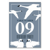 Elegant Swan, Birthday Party Table No. Kaart (Voorkant)