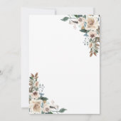 Elegant Swan Floral Baby shower Invitation Kaart (Achterkant)