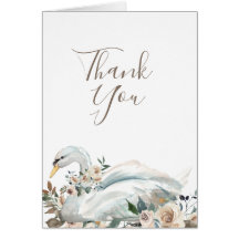 Elegant Swan Floral Hartelijk dank