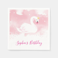 ELEGANT SWAN gouden kroon bord roze waterverf