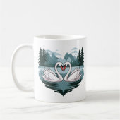 Elegant Swan Heart Design Mok - Valentijnse Gift (Links)