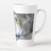 Elegant Swan is Swimming  in Water Latte Mok (Rechts)