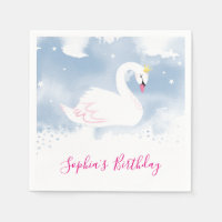 ELEGANT SWAN LAKE gouden kroon roze blauw waterver