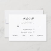 Elegant Swan Love Wedding Response Card RSVP Kaartje (Voorkant)