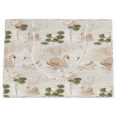 Elegant swan pattern pattern groot cadeauzakje (Voorkant)