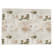 Elegant swan pattern pattern groot cadeauzakje (Achterkant)