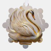 Elegant Swan Portret Ornament Kaart (Voorkant)