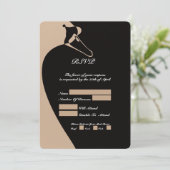 Elegant Swan RSVP-kaart (Staand voorkant)