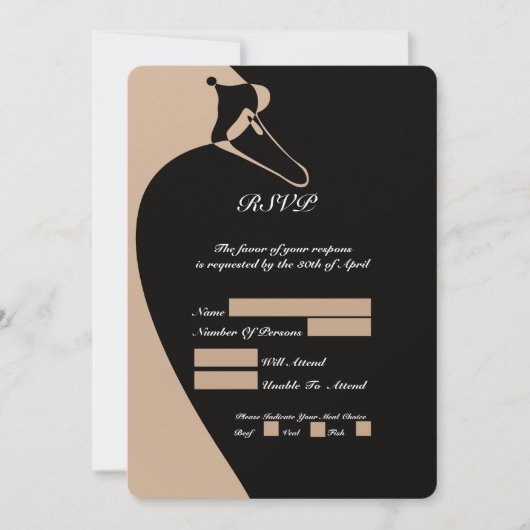 Elegant Swan RSVP-kaart (Voorkant)