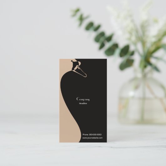 Elegant Swan Visitekaartje (Staand voorkant)