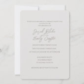 Elegant Swan Wedding Invitation Kaart (Achterkant)