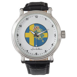 Elegant Sweden Watch & Swedish Flag Horloge