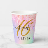 Elegant Sweet 16 16e Papierbeker Papieren Bekers (Achterkant)