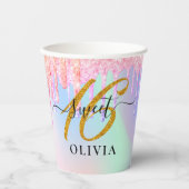 Elegant Sweet 16 16e Papierbeker Papieren Bekers (Voorkant)